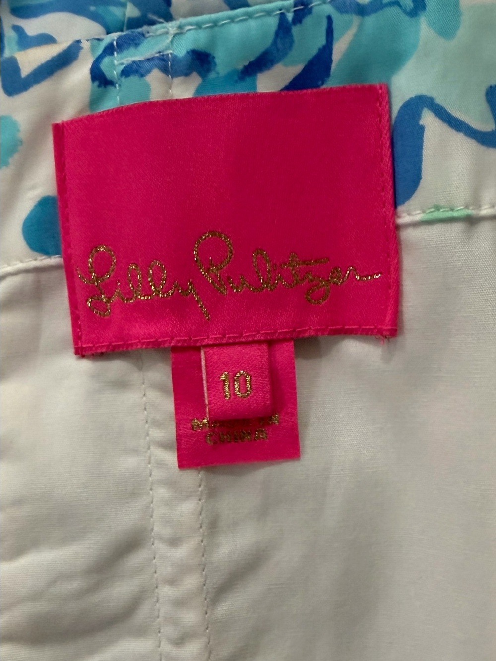 Lilly Pulitzer Strapless White Dress with Blue Floral Print - Picture 6 of 8
